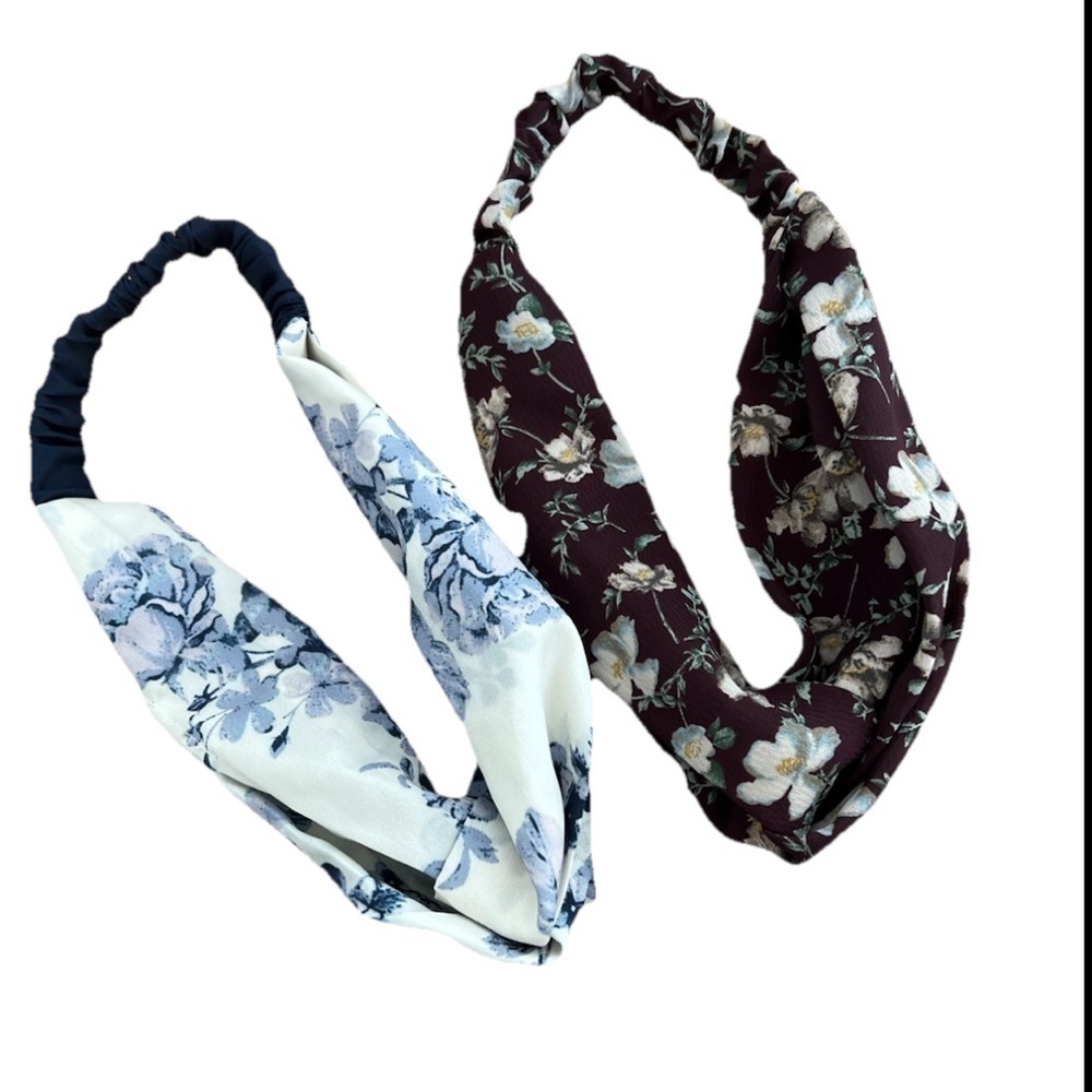 Lot Of 2 Women’s Headbands Twisted Criss Cross Elastic Hair (0525)